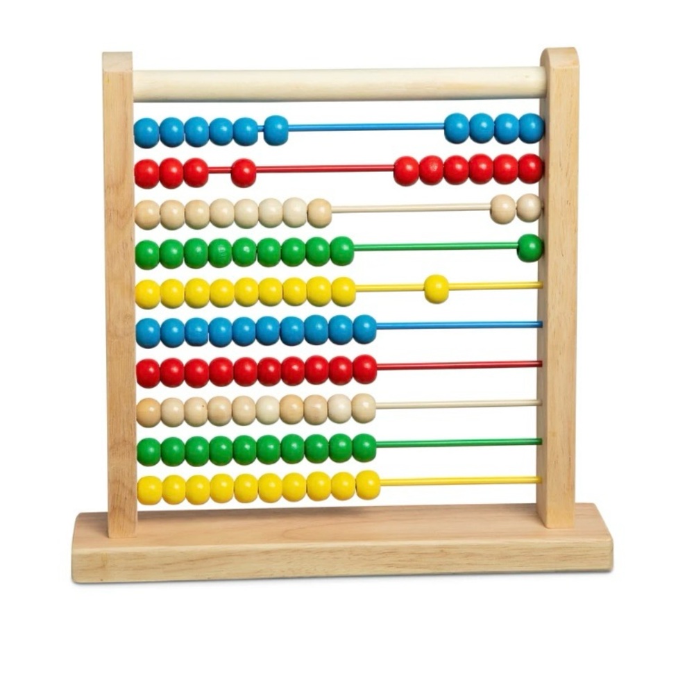 Melissa & Doug Abacus - Classic Wooden Educational Counting Toy.